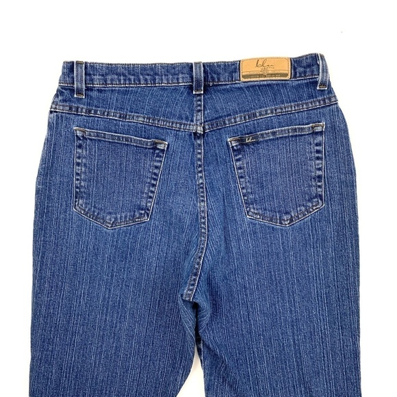 Blue Cropped Women's size 12 Dark Wash Blue Denim Jeans - Picture 3 of 5